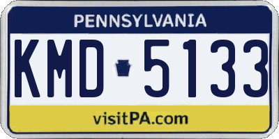 PA license plate KMD5133