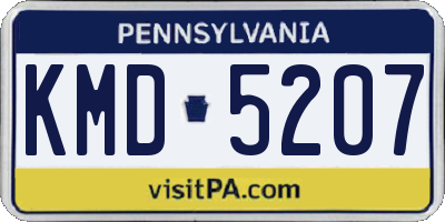 PA license plate KMD5207