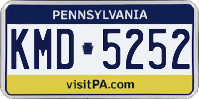 PA license plate KMD5252