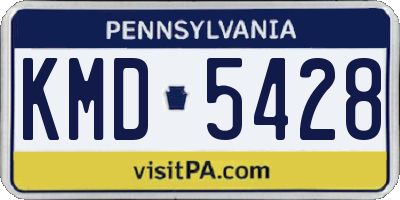 PA license plate KMD5428