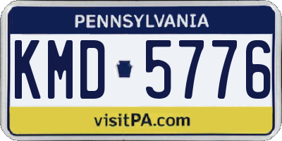 PA license plate KMD5776