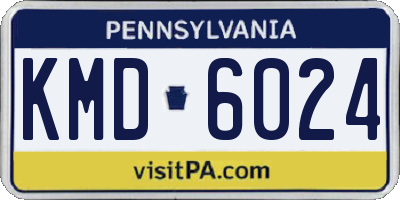 PA license plate KMD6024