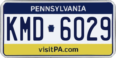 PA license plate KMD6029