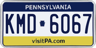 PA license plate KMD6067