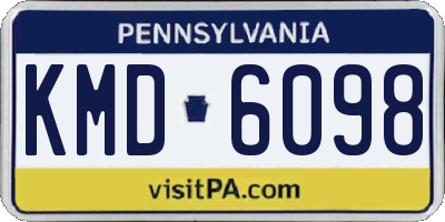 PA license plate KMD6098
