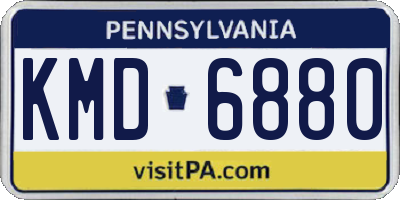 PA license plate KMD6880