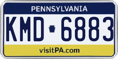 PA license plate KMD6883