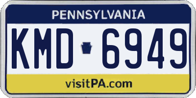 PA license plate KMD6949