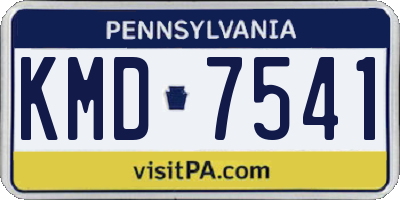 PA license plate KMD7541