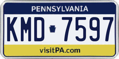 PA license plate KMD7597
