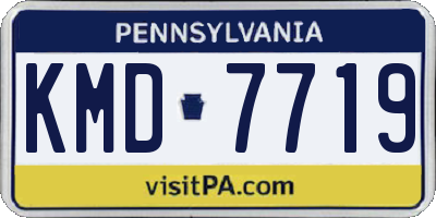 PA license plate KMD7719