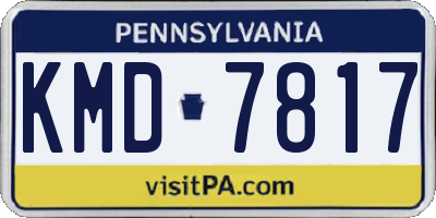 PA license plate KMD7817