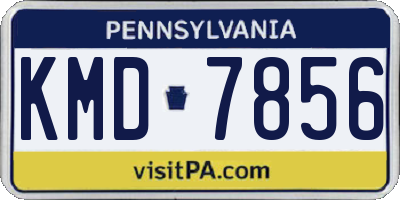PA license plate KMD7856