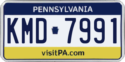 PA license plate KMD7991