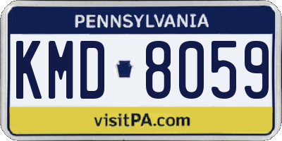 PA license plate KMD8059