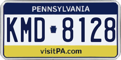 PA license plate KMD8128