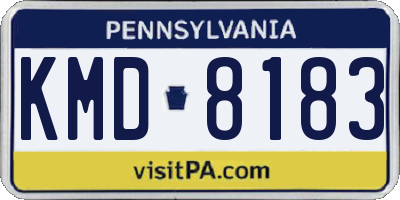 PA license plate KMD8183