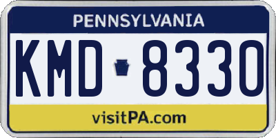 PA license plate KMD8330