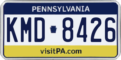 PA license plate KMD8426
