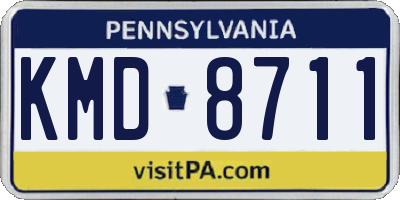 PA license plate KMD8711