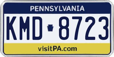 PA license plate KMD8723