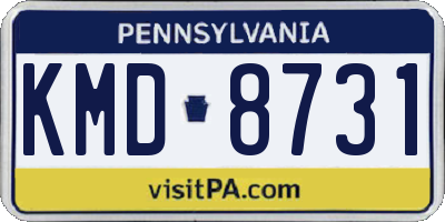 PA license plate KMD8731