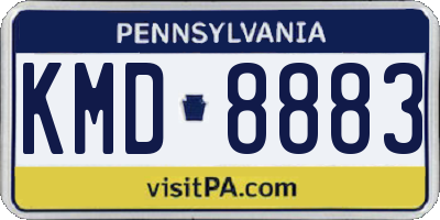 PA license plate KMD8883