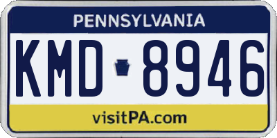 PA license plate KMD8946