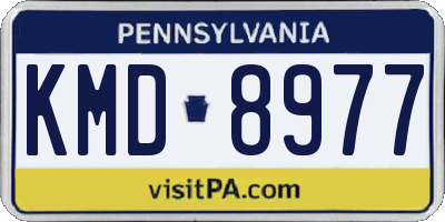PA license plate KMD8977