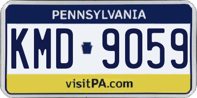 PA license plate KMD9059