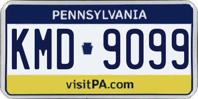 PA license plate KMD9099