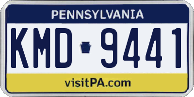 PA license plate KMD9441