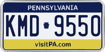 PA license plate KMD9550