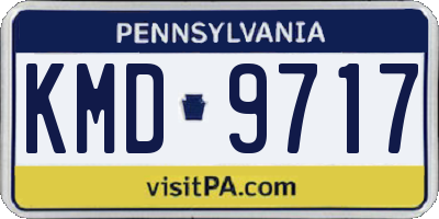 PA license plate KMD9717
