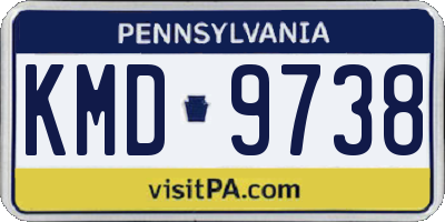 PA license plate KMD9738