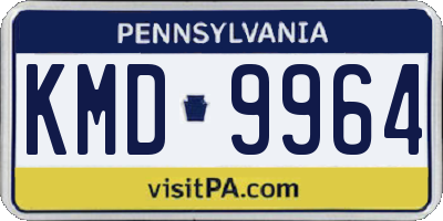 PA license plate KMD9964