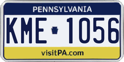 PA license plate KME1056