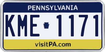 PA license plate KME1171