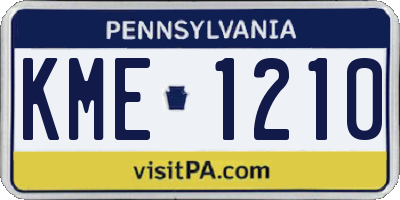 PA license plate KME1210