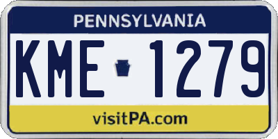 PA license plate KME1279