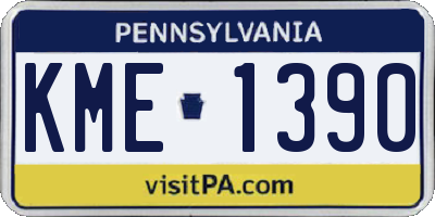 PA license plate KME1390