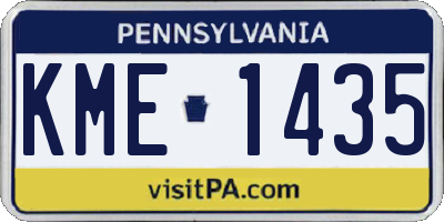 PA license plate KME1435