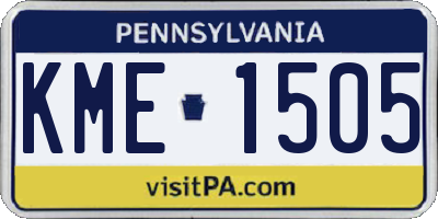 PA license plate KME1505