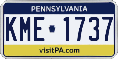 PA license plate KME1737