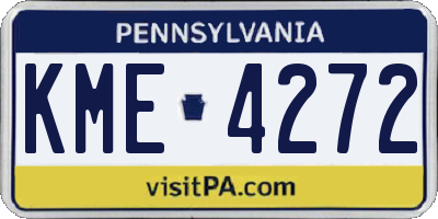PA license plate KME4272