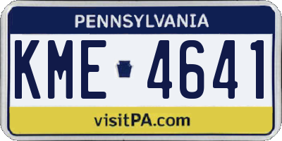 PA license plate KME4641