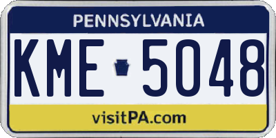 PA license plate KME5048