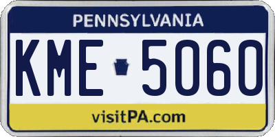 PA license plate KME5060