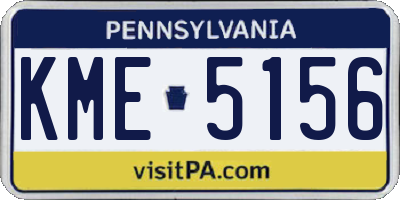 PA license plate KME5156