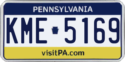 PA license plate KME5169